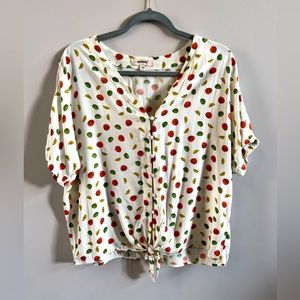 Jak&Rae Orange Print top Size M